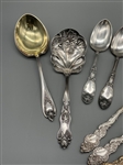 Group of Repousse Silverplate Flatware Serving Pieces: Moselle, Columbia, LaVigne, Others