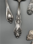 Group of Repousse Silverplate Flatware Serving Pieces: Moselle, Columbia, LaVigne, Others
