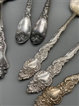 Group of Repousse Silverplate Flatware Serving Pieces: Moselle, Columbia, LaVigne, Others
