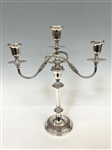 Pair of Friedman Silver Co. Silver Plate Three Arm Candelabras