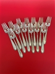 (13) Gorham Sterling Silver Salad Forks "Edgeworth" 1922 
