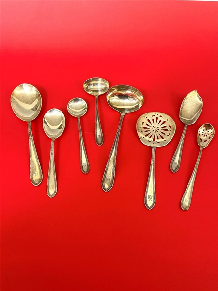 (8) Gorham Sterling Silver Serving Pieces "Edgeworth" 1922 