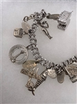 Sterling Silver Charm Bracelet 15 Charms
