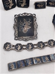 Sterling Silver Siam Jewelry Group