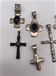 (8) Sterling Silver Cross Pendants