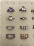 (12) Sterling Silver Rings With Stones