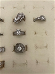 (12) Sterling Silver Rings With Stones