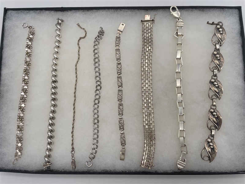 (8) Sterling Silver Bracelets