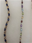 (6) Sterling Silver Bracelets With Gemstones