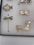 (13) Sterling Silver Animal Brooches