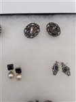 (10) Pairs Sterling Silver Earrings