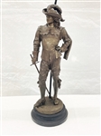 Spelter Figural Lamp Musketeer