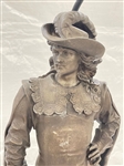 Spelter Figural Lamp Musketeer