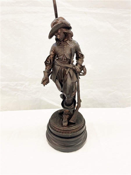 Spelter Figural Lamp After Joseph Peiffer