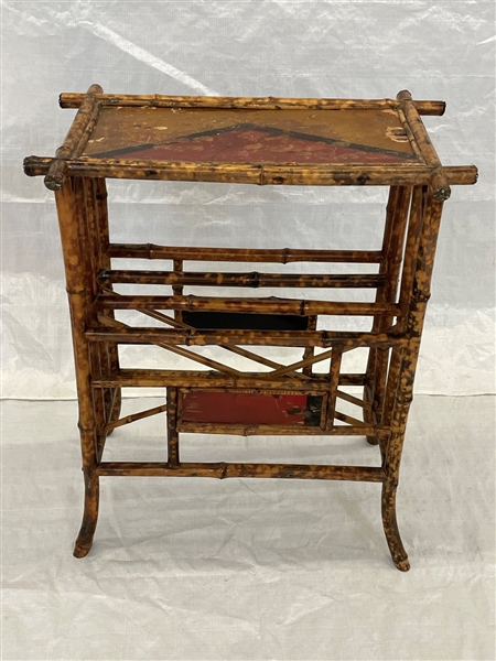 Bamboo Hand Painted Side Table