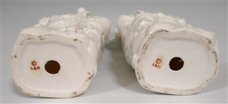 Pair of Porcelain Goddess Kwan Yin Vases
