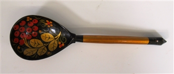 Group of USSR Khokhloma Bowls and Spoons