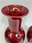 Royal Haeger Pottery Blood Red Vases 