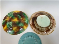 (3) Majolica Plates
