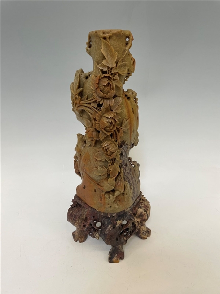 Large Soapstone Carving On Stand