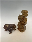 Large Soapstone Carving On Stand