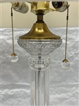 Pair of Crystal Table Lamps With Shades