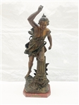 Spelter Sculpture After Gustavo Obiols "Diane Chasseresse"