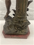 Spelter Sculpture After Gustavo Obiols Diane Chasseresse