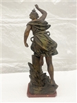 Spelter Sculpture After Gustavo Obiols Diane Chasseresse