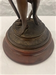 Art Nouveau Spelter Shell Shade Figural Table Lamp