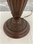 Tulip Slag Glass Eight Panel Table Lamp 