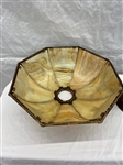 Tulip Slag Glass Eight Panel Table Lamp 