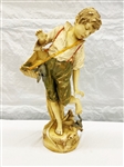 Teplitz Austria Sculpture "Fisher Boy" 