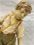 Teplitz Austria Sculpture Fisher Boy 