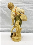 Teplitz Austria Sculpture Fisher Boy 