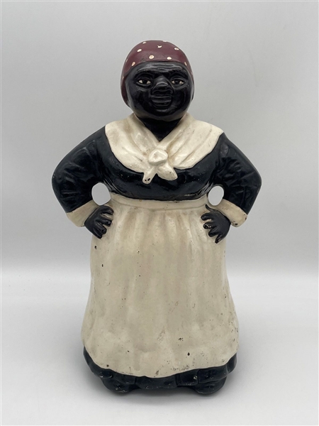 Cast Iron Mammy Door Stop Figurine