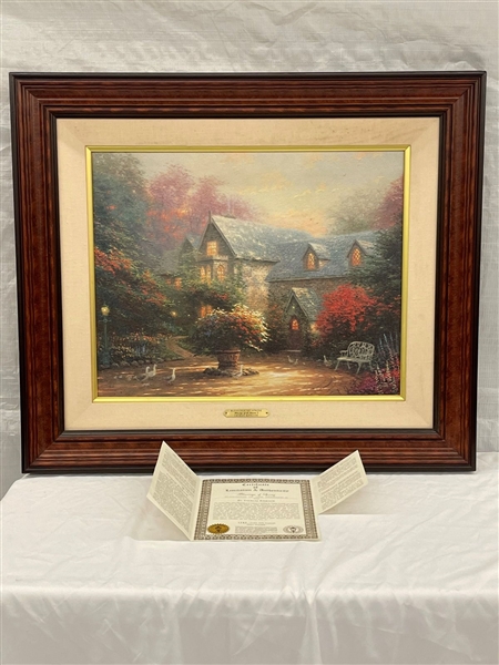 Thomas Kinkade Lithograph on Canvas