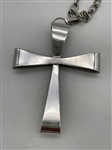 Sterling Silver Cross and Necklace Signed Wells