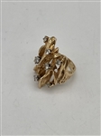 14k Gold and Diamond Branch Ring 