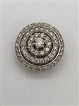 14k Gold Diamond Channel Round Pendant