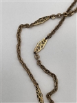 14k Gold Garnet Pendant on Chain