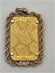 Credit Suisse 5 Gram .999 Buillon Gold Bar 24k With Rope Bezel