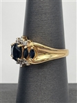 14k Gold Sapphire and Diamond Ring