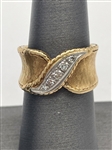 10k Gold and Diamonds Chunky Band