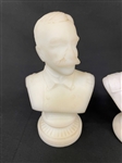 (4) Small Alabaster Figural Portrait Busts