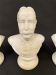 (4) Small Alabaster Figural Portrait Busts