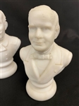(4) Small Alabaster Figural Portrait Busts