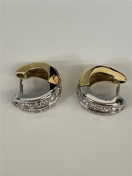 14k Gold and Diamond Earrings