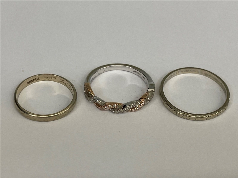 (3) 14k Gold Bands