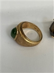 (2) 10k Gold Rings, Jade and Citrine